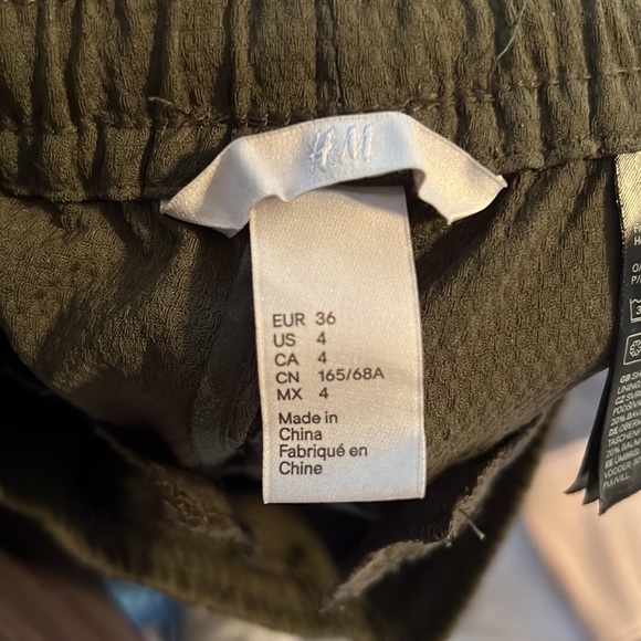 H&M Olive Green Straight Leg Trousers - Picture 8 of 8